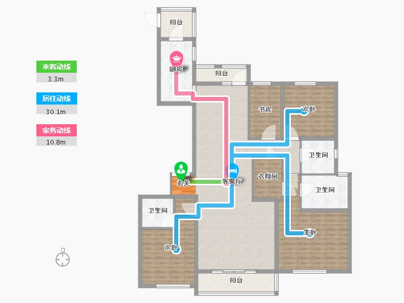 吉林省-长春市-长春国际金融中心-160.58-户型库-动静线