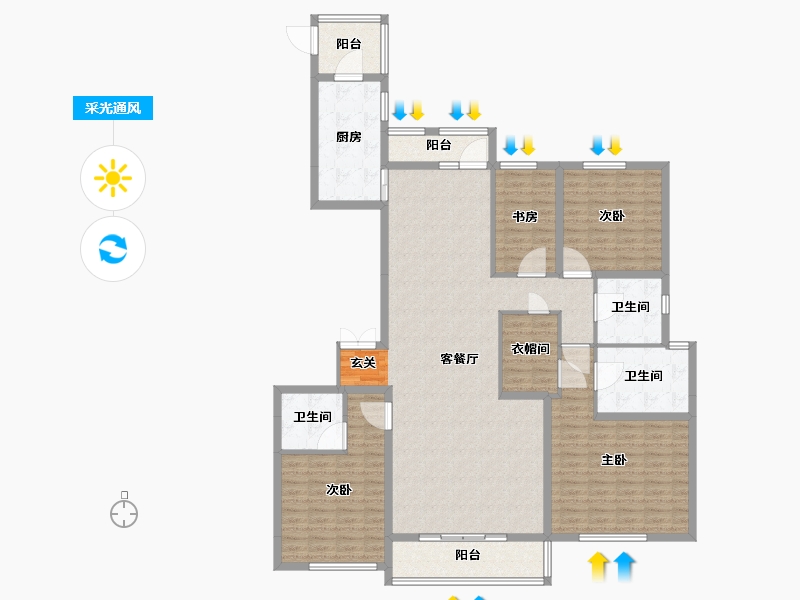 吉林省-长春市-长春国际金融中心-160.58-户型库-采光通风