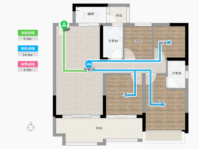 广东省-阳江市-东湖御苑-94.00-户型库-动静线