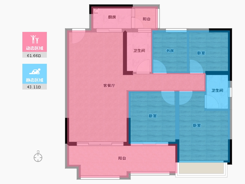 广东省-阳江市-东湖御苑-94.00-户型库-动静分区