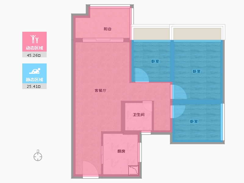 广东省-广州市-保利拾光年-62.00-户型库-动静分区