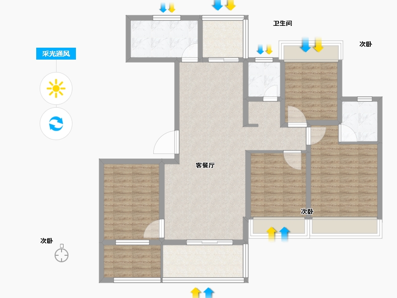 湖南省-张家界市-博泰·状元府-112.93-户型库-采光通风