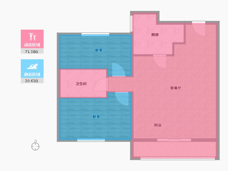 山东省-济宁市-金凤理想城-93.00-户型库-动静分区