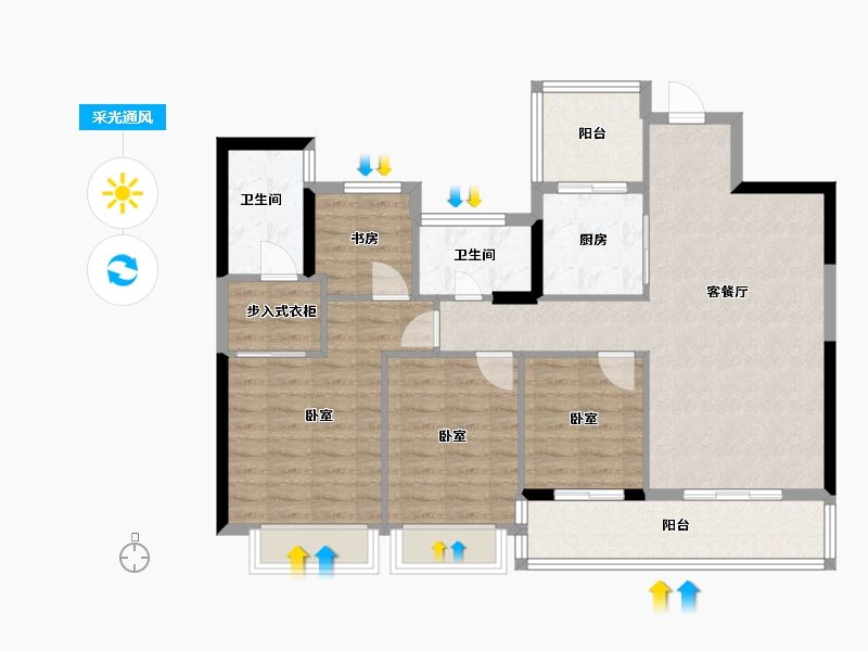 广东省-河源市-东江湾1号-97.39-户型库-采光通风