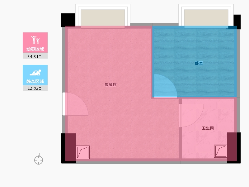 广东省-佛山市-保利中悦广场-41.00-户型库-动静分区