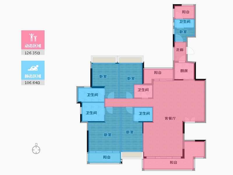 广东省-佛山市-泷景花园-213.00-户型库-动静分区