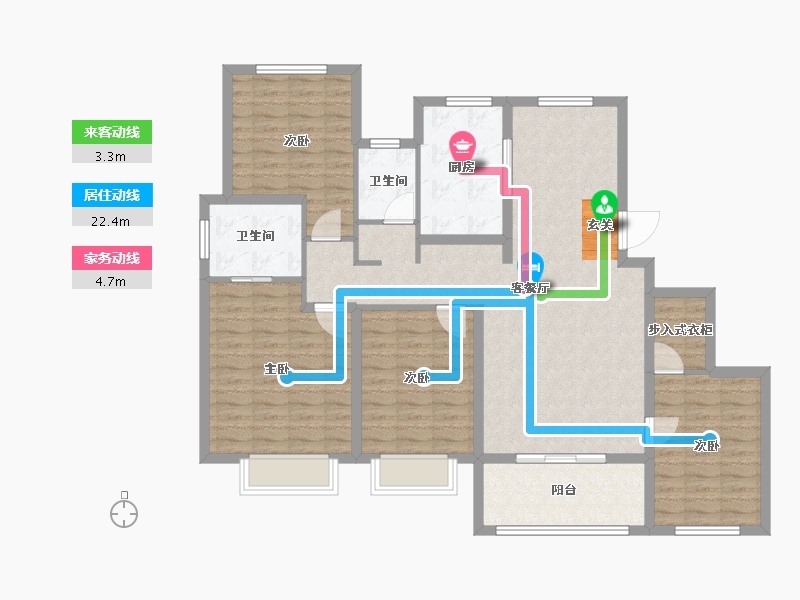 山东省-泰安市-泰山院子-119.99-户型库-动静线