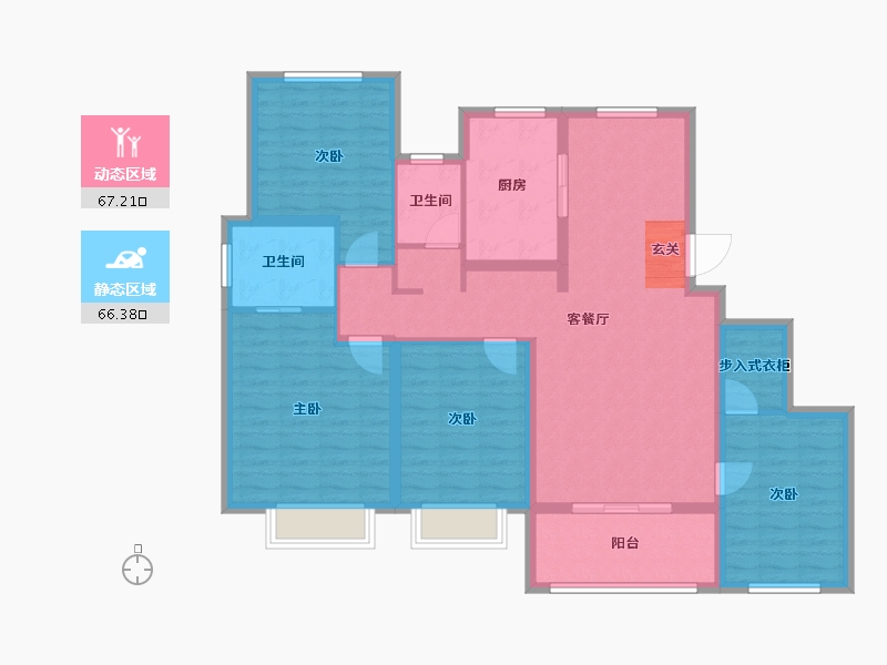 山东省-泰安市-泰山院子-119.99-户型库-动静分区