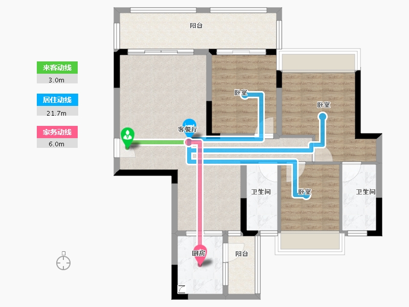 广东省-阳江市-东湖御苑-95.00-户型库-动静线