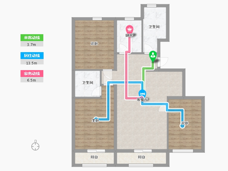 山东省-烟台市-丰金广场-95.00-户型库-动静线