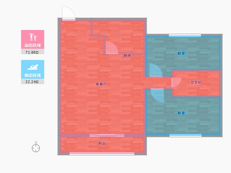 山东省-济宁市-金凤理想城-95.00-户型库-动静分区