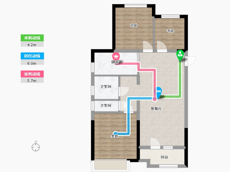 山东省-青岛市-通汇当代阅MOMΛ-71.20-户型库-动静线