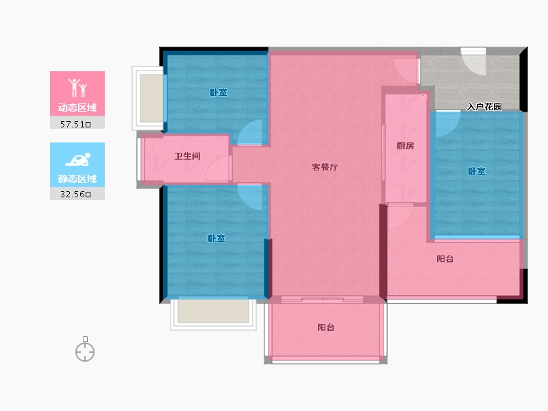 广东省-深圳市-满京华喜悦里-85.95-户型库-动静分区