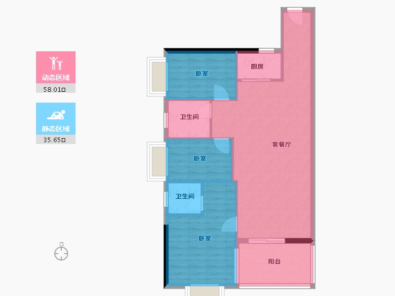 广东省-河源市-星光·源江学苑-85.22-户型库-动静分区