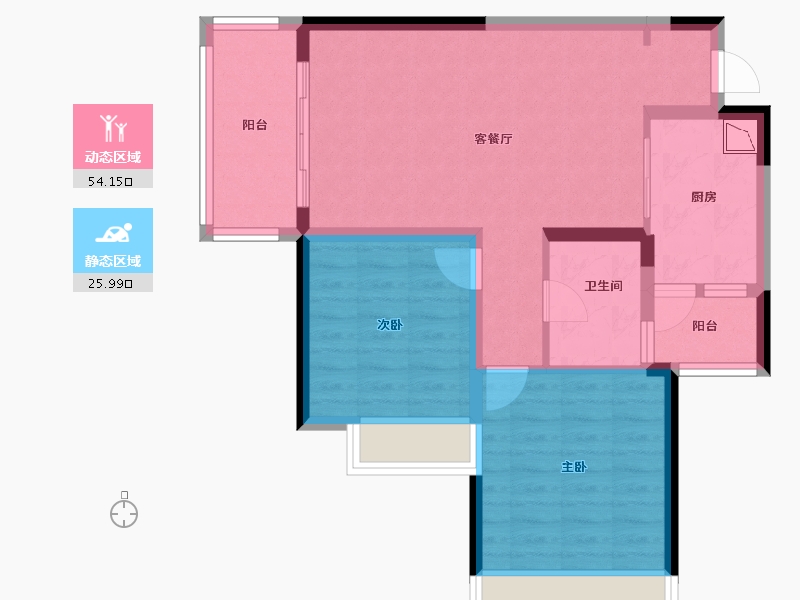 四川省-成都市-招商大魔方玺悦轩-71.04-户型库-动静分区