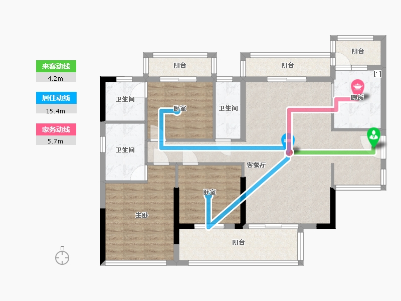 广东省-清远市-中金城投·九龙湾-105.00-户型库-动静线