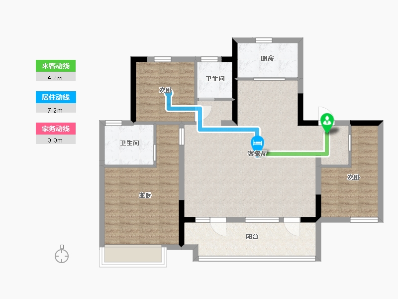 山东省-青岛市-通汇当代阅MOMΛ-96.00-户型库-动静线