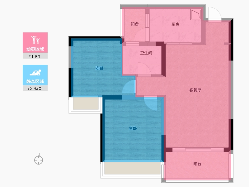 四川省-成都市-招商大魔方玺悦轩-68.39-户型库-动静分区