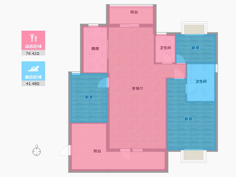 广东省-汕尾市-天悦明珠-107.04-户型库-动静分区