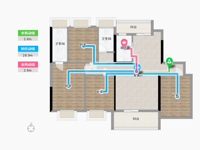 广东省-汕尾市-海丰碧桂园天銮山-110.58-户型库-动静线