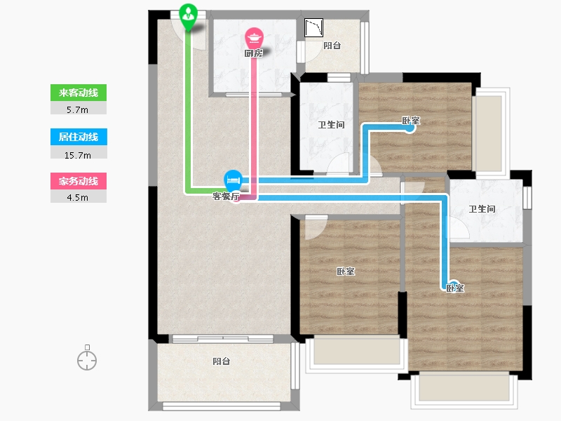 广东省-广州市-敏捷绿湖首府-85.99-户型库-动静线