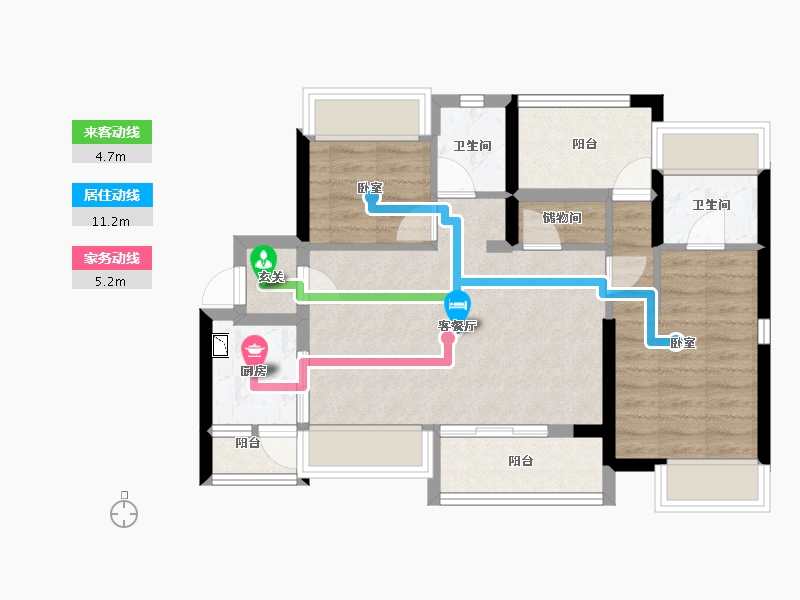 广东省-深圳市-公园花半里-66.18-户型库-动静线