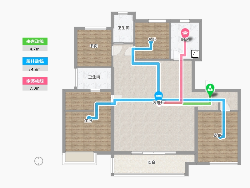 河南省-周口市-建业阳城上院-128.01-户型库-动静线