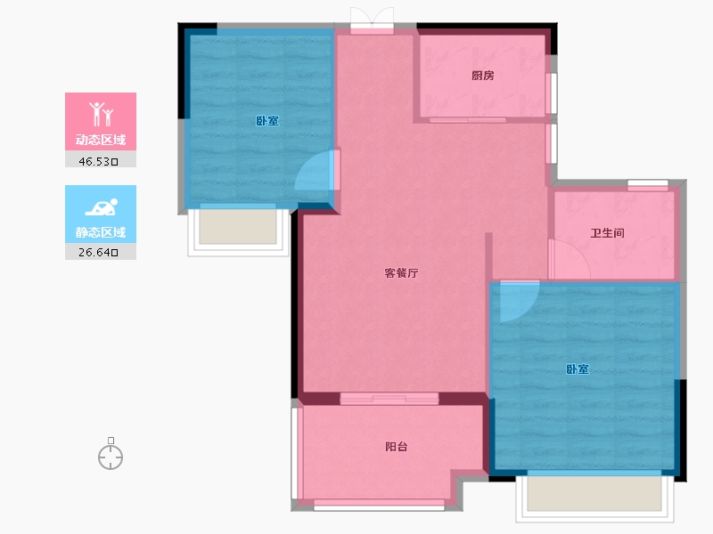 湖北省-孝感市-东城经典-66.22-户型库-动静分区