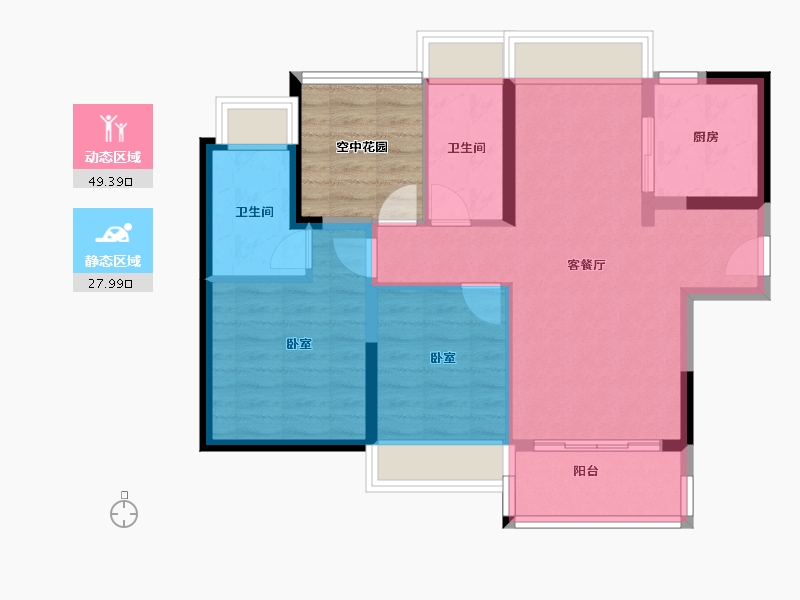 广东省-佛山市-金融街金悦郡-76.00-户型库-动静分区