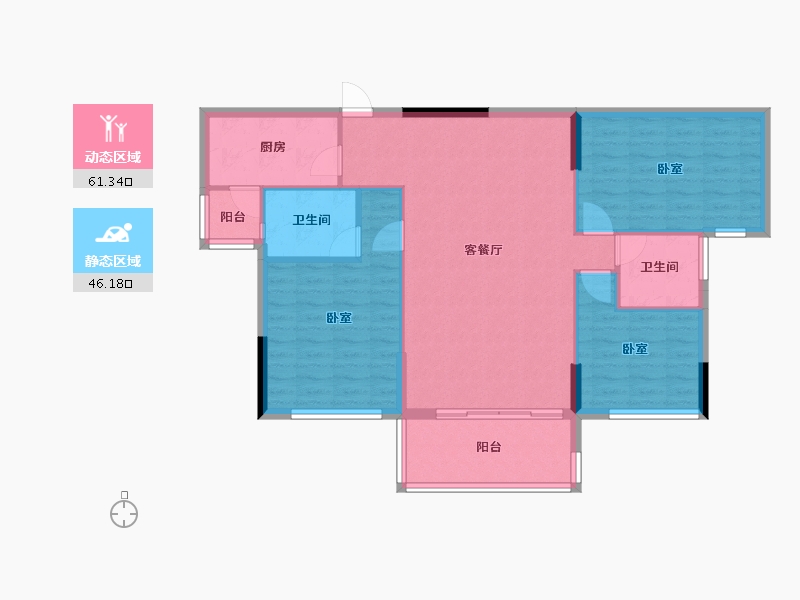 广东省-河源市-汇景外滩8号-98.03-户型库-动静分区