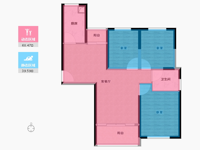 广东省-东莞市-恒大绿洲-89.59-户型库-动静分区