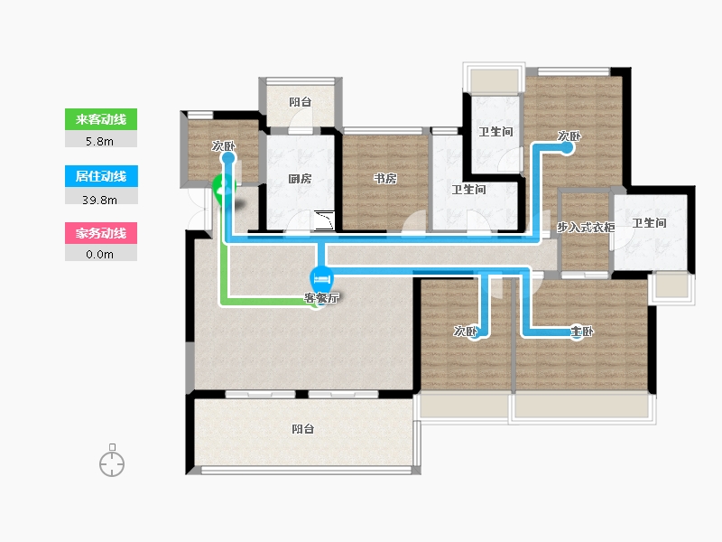 四川省-成都市-招商大魔方玺悦轩-139.16-户型库-动静线