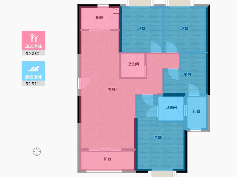 福建省-泉州市-百宏御墅香堤-91.14-户型库-动静分区