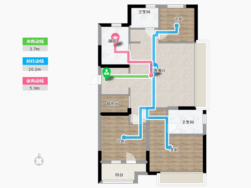 山东省-青岛市-通汇当代阅MOMΛ-84.00-户型库-动静线