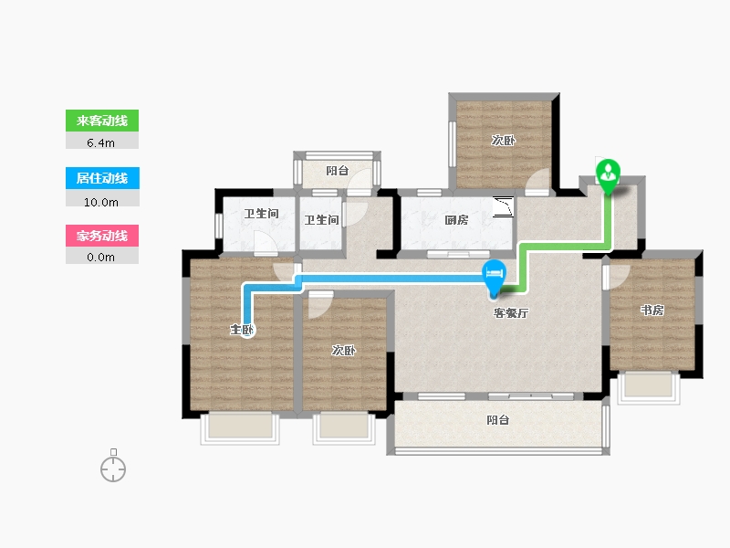 四川省-成都市-朗诗熙华府-113.54-户型库-动静线