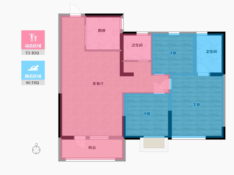 山东省-青岛市-通汇当代阅MOMΛ-84.00-户型库-动静分区