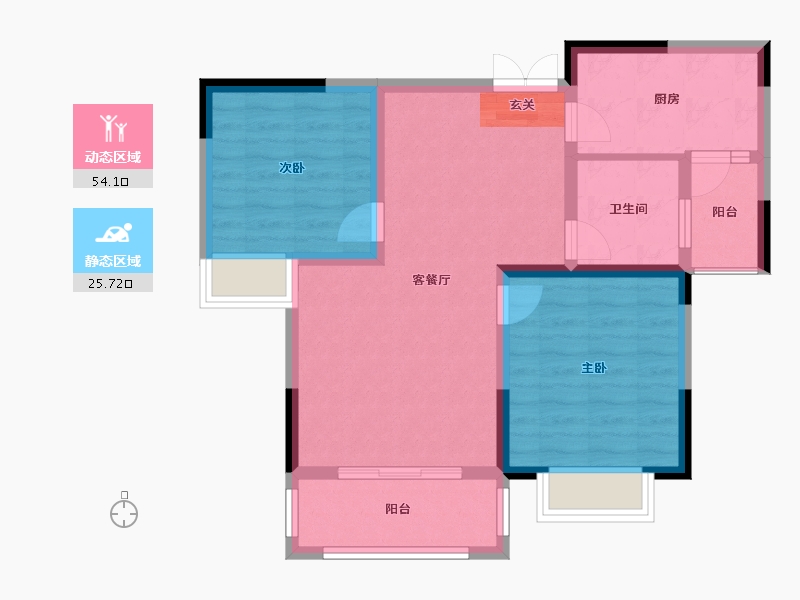 山东省-泰安市-泰和·清月湖-71.01-户型库-动静分区