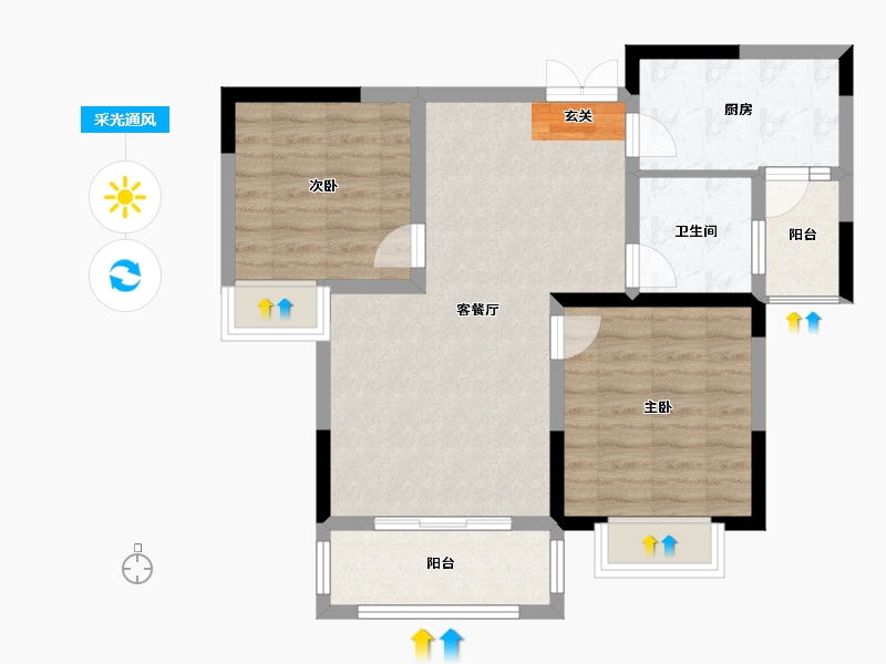 山东省-泰安市-泰和·清月湖-71.01-户型库-采光通风