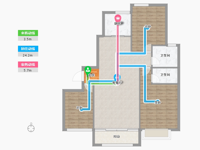 山东省-泰安市-福井福地-104.00-户型库-动静线