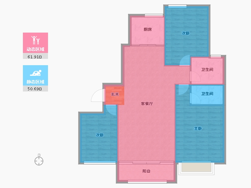 山东省-泰安市-福井福地-104.00-户型库-动静分区