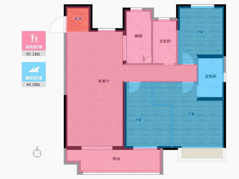 山东省-泰安市-五岳风华-100.06-户型库-动静分区