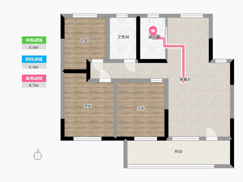 山东省-青岛市-高实·合苑-84.80-户型库-动静线