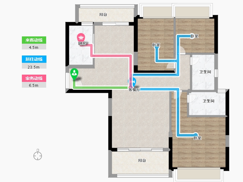 广东省-广州市-敏捷绿湖首府-94.00-户型库-动静线