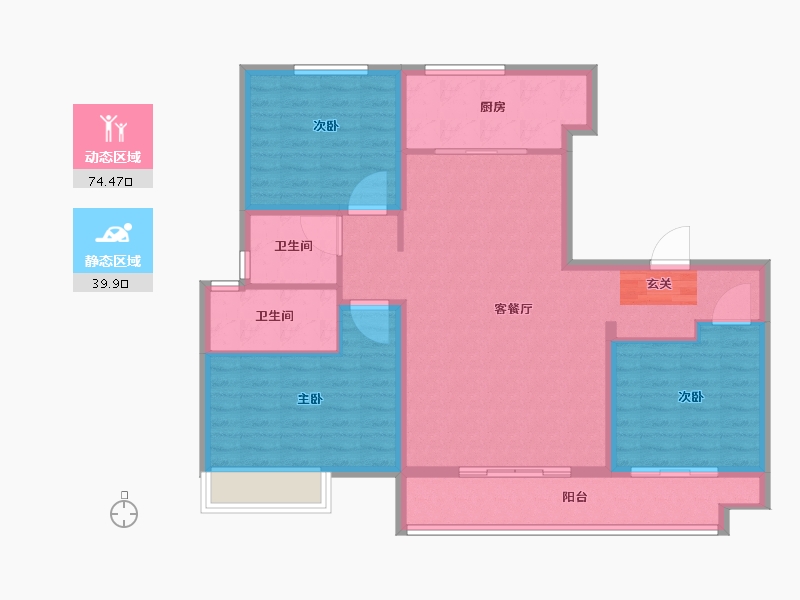 山东省-泰安市-智谷·时代云著-103.01-户型库-动静分区