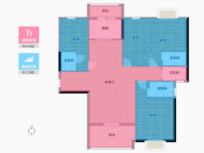 广东省-汕尾市-金尊豪庭-113.23-户型库-动静分区