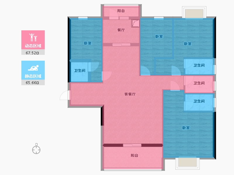 广东省-汕尾市-金尊豪庭-120.26-户型库-动静分区