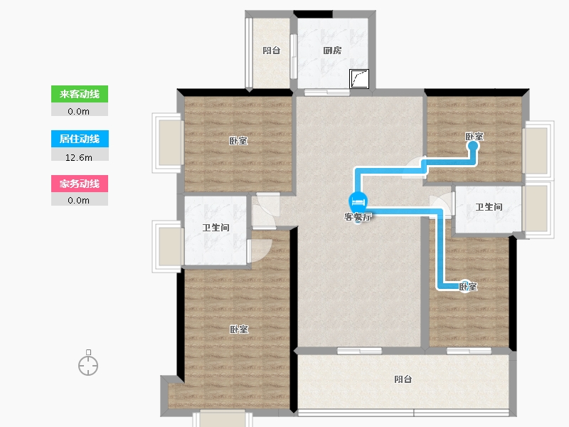 广东省-汕尾市-御景中央花园-118.07-户型库-动静线