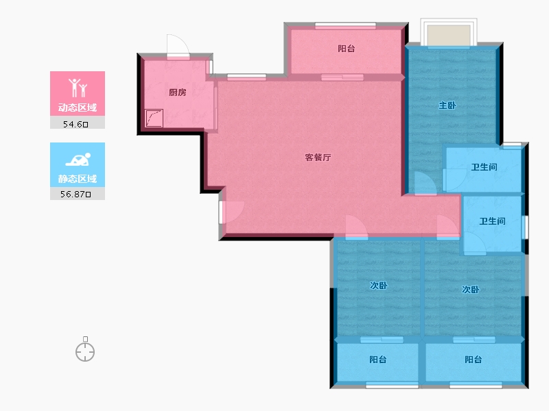 福建省-泉州市-石狮阳光城丽兹公馆-99.92-户型库-动静分区