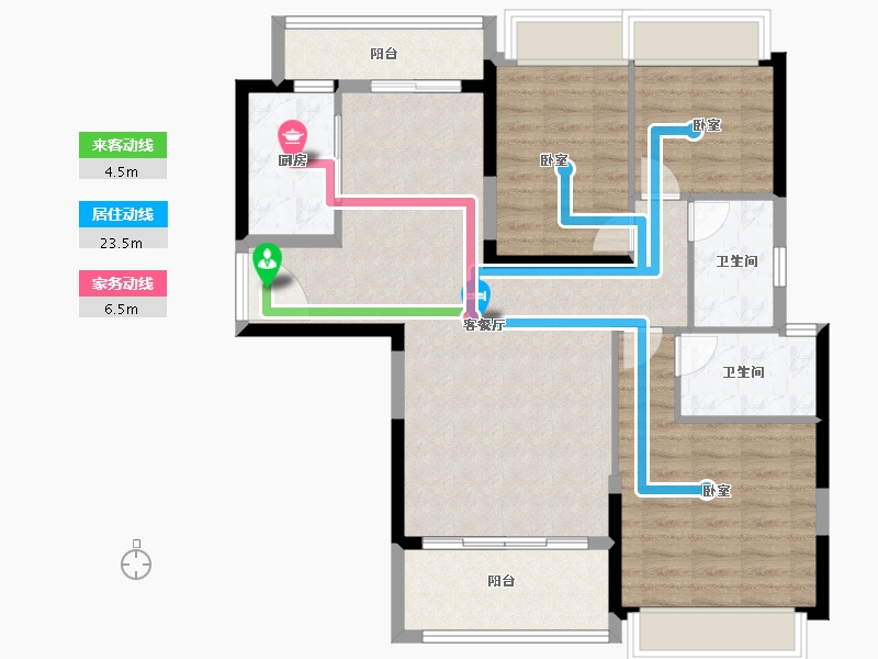 广东省-广州市-敏捷绿湖首府-94.00-户型库-动静线