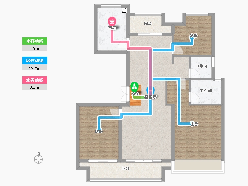 山东省-泰安市-城开林溪郡-103.85-户型库-动静线